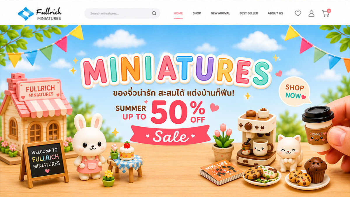 ผลงานพัฒนาเว็บไซต์ Magento Fullrich